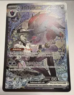 Pokemon N's Zoroark EX 286/217 ASC Sv09 Special Illustration Rare Holo Full Art - Image 2