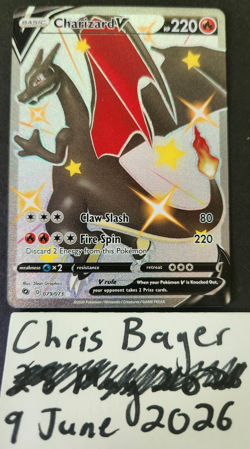 Pokemon TCG Charizard V (Secret) #79/73 Champions Path Holo Rare, Pack Fresh - Image 1
