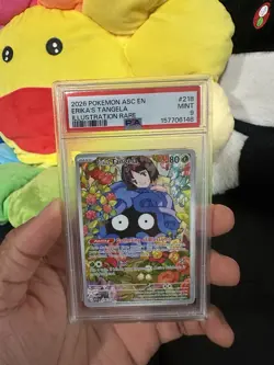 Pokemon Erika's Tangela Ascended Heroes 218 PSA 9 GEM MINT Illustration Rare - Image 1