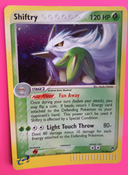 POKEMON Sandstorm REVERSE HOLO SHIFTRY 12/100 Holo Rare LP/EX 2003 Nice! - Image 2