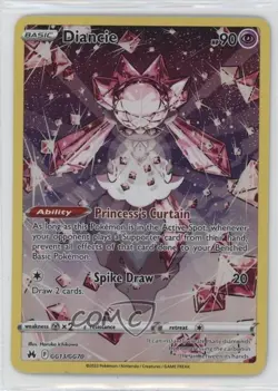 Full Art - Diancie Pokemon Sword & Shield Crown Zenith Galarian Gallery #GG13 - Image 1