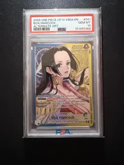Bandai One Piece Boa Hancock Leader Foil Alt Art OP14-041 PSA 10 English - Image 1
