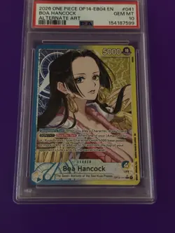 Bandai One Piece Boa Hancock Leader Foil Alt Art OP14-041 PSA 10 English - Image 1