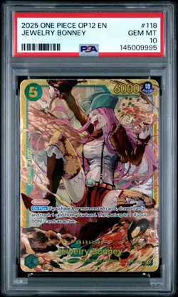 2025 ONE PIECE OP12-LEGACY OF THE MASTER #118 JEWELRY BONNEY PSA 10 - Image 1