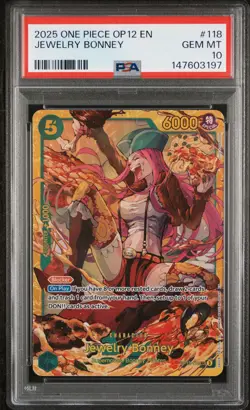 2025 ONE PIECE OP12-LEGACY OF THE MASTER #118 JEWELRY BONNEY PSA 10 - Image 1