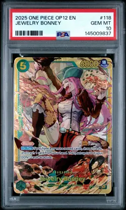 2025 ONE PIECE OP12-LEGACY OF THE MASTER #118 JEWELRY BONNEY PSA 10 - Image 1