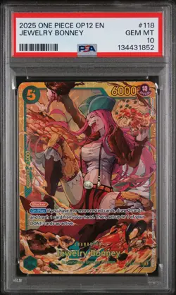 2025 ONE PIECE OP12-LEGACY OF THE MASTER #118 JEWELRY BONNEY PSA 10 - Image 1