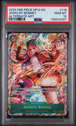 2025 ONE PIECE OP12-LEGACY OF THE MASTER ALTERNATE ART JEWELRY BONNEY PSA 10 - Image 1