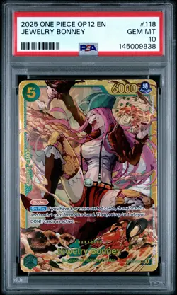 2025 ONE PIECE OP12-LEGACY OF THE MASTER #118 JEWELRY BONNEY PSA 10 - Image 1