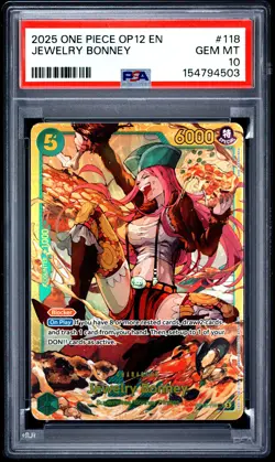 2025 ONE PIECE OP12-LEGACY OF THE MASTER #118 JEWELRY BONNEY PSA 10 - Image 1