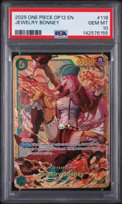 2025 ONE PIECE OP12-LEGACY OF THE MASTER #118 JEWELRY BONNEY PSA 10 - Image 1