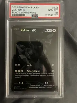 Zekrom EX #172 Pokemon Black Bolt NM Fresh, PSA Gem Mint 10 - Image 3