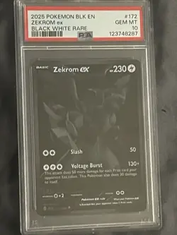 Zekrom EX #172 Pokemon Black Bolt NM Fresh, PSA Gem Mint 10 - Image 4