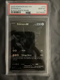 Zekrom EX #172 Pokemon Black Bolt NM Fresh, PSA Gem Mint 10 - Image 5