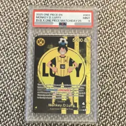 PSA 9 ONE PIECE Monkey D Luffy ST13-003 BVB Borussia Dortmund Matchday Promo - Image 1