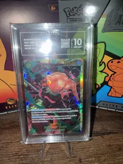 Roronoa Zoro OP06-118 Secret Rare TAG 10 Gem Mint One Piece Wings of the Captain - Image 1