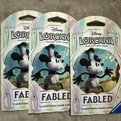 Disney Lorcana Fabled Sleeved Booster Packs (Lot of 20 Packs) - Image 3