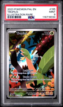 2023 Pokemon Pal EN-Paldea Evolved Tropius #195 Illustration Rare PSA 9 - Image 1