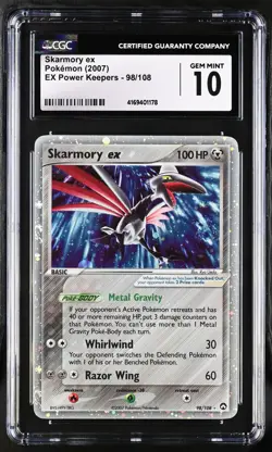 2007 Pokemon EX Power Keepers Skarmory ex #98/108 CGC 10 GEM MINT - Image 1