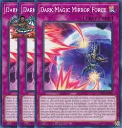 Yugioh! 3x Dark Magic Mirror Force MP25-EN394 Common 1st Ed NM - Image 1