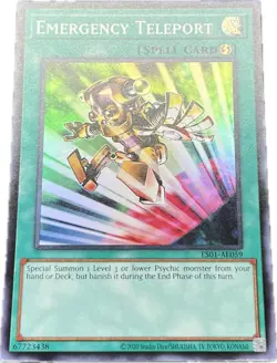 YuGiOh Emergency Teleport ES01-AE059 Super Asian English A - Image 1