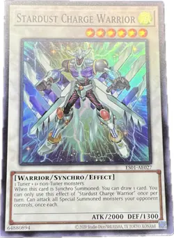 YuGiOh Stardust Charge Warrior ES01-AE027 Super Asian English A - Image 1