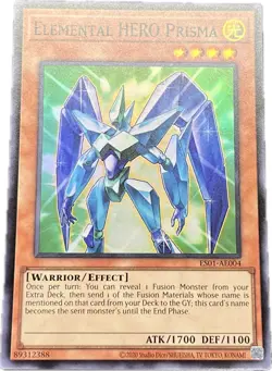 YuGiOh Elemental HERO Prisma ES01-AE004 Super Asian English A - Image 1