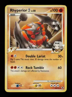 Rhyperior E4 32/111 Rare Rising Rivals Pokemon Card - Image 1