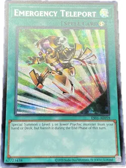 YuGiOh Emergency Teleport ES01-AE059 Secret Asian English A - Image 1