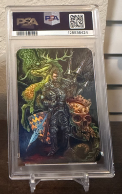 Sorcery-Arthurian Legends-Sir Pellinore Foil PSA 10 + Merlin's Staff Foil PSA 10 - Image 2