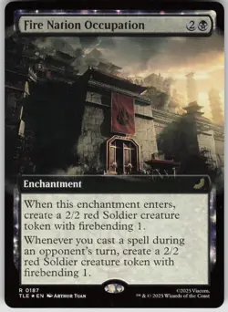 MTG Fire Nation Occupation Extended Art Foil NM Avatar Last Airbender Magic 187 - Image 1