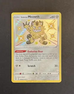 Pokemon Galarian Meowth SV086/SV122 Shiny Vault Holo Rare NM - Image 1