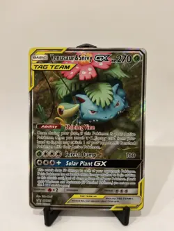 Pokemon TCG Venusaur and Snivy GX SM229 Full Art Tag Team Black Star Promo - Image 2