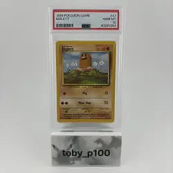 Pokemon Diglett 47/102 Base Set 47 Unilmited TCG #47 1999 - PSA 10 - Image 1