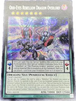 YuGiOh Odd-Eyes Rebellion Dragon Overlord ES01-AE038 Secret Asian English A - Image 1