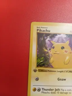 1999 Pokemon Pikachu 1st Edition Shadowless Red Cheeks Base Set #58/102 - Image 3