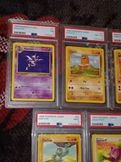 (5×) 1999 Pokemon Unl. Base/Fossil/Jungle- Jigglypuff/Haunter/Kabutops PSA 9-8-7 - Image 5