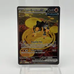 Pokemon Iron Boulder ex 207/162 SV05: Temporal Forces Holo Special Illustration - Image 1