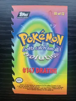 Dratini #147 10 OF 12 Embossed Die-Cut BLack logo TOPPS POKEMON Free Ship!! - Image 2