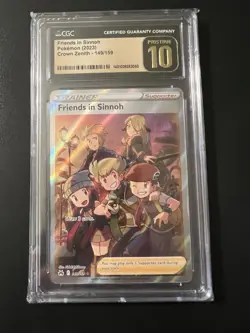 2023 Pokemon SWSH FA/FRIENDS in Sinnoh Crown Zenith CGC Pristine 10 - Image 1