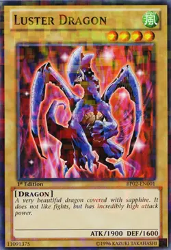 1x (LP) Luster Dragon - BP02-EN001 - Mosaic Rare - Unlimited Edition YuGiOh - Image 1