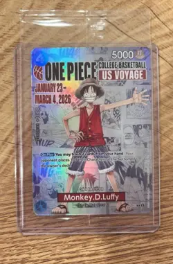 Bandai One Piece Card Game Monkey D. Luffy P-005 Promo Foil 2026 US Voyage - Image 1