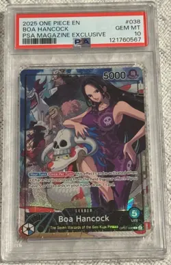 2025 One Piece EN #038 Boa Hancock PSA Magazine Exclusive PSA 10 GEM MINT - Image 1