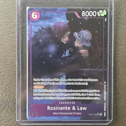 One Piece TCG Rosinante and Law The Azure Seas Seven EB04-038 Super Rare ALT ART - Image 1