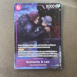 One Piece TCG Rosinante and Law The Azure Seas Seven EB04-038 Super Rare ALT ART - Image 3