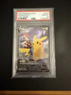 2022 Pokemon Pikachu v Trainer Gallery Holo Card PSA 10 - Image 1