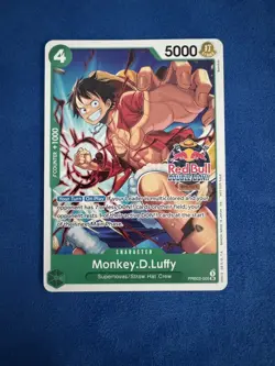 One Piece Red Bull Double Don!! Event Monkey.D.Luffy Promo Card PRB02-005 - Image 1