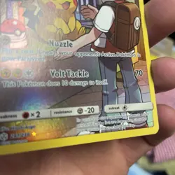 Pokemon Pikachu TCG Cosmic Eclipse Full Art Holo Card 241/236 Secret Rare - Image 3