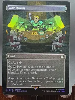 War Room (Borderless) Launch Party & Release Event: Fallout MTG Foil Near Mint - Image 1