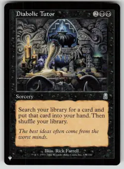 Diabolic Tutor Uncommon The List Reprints 129/350 MTG Near Mint 2020 - Image 1